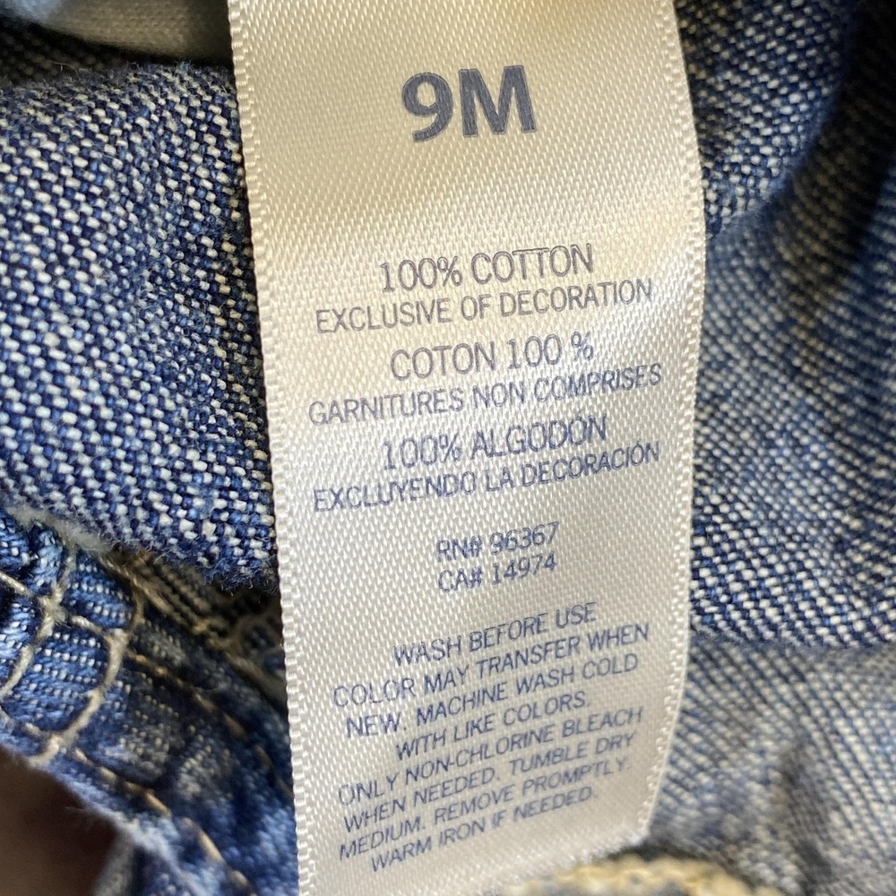 OshKosh‎ B'gosh Overalls Boys 6-9 Months Blue Denim Vestbak Cargo Pockets - Picture 8 of 9